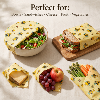 Reusable Beeswax Food Wraps™ – 3-Pack
