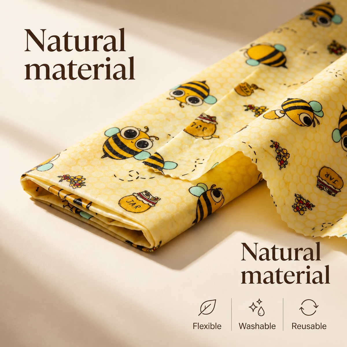 Reusable Beeswax Food Wraps™ – 3-Pack