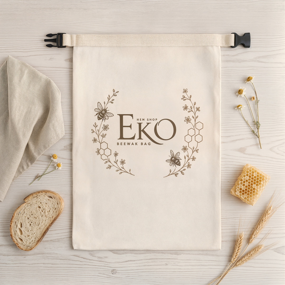 Organic Beeswax Bread Bag – 100% Cotton
